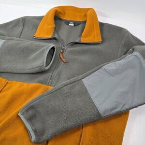 REI Co Op 1/2 Zip Fleece Men's Medium Orange Gorpcore Hiking Camping